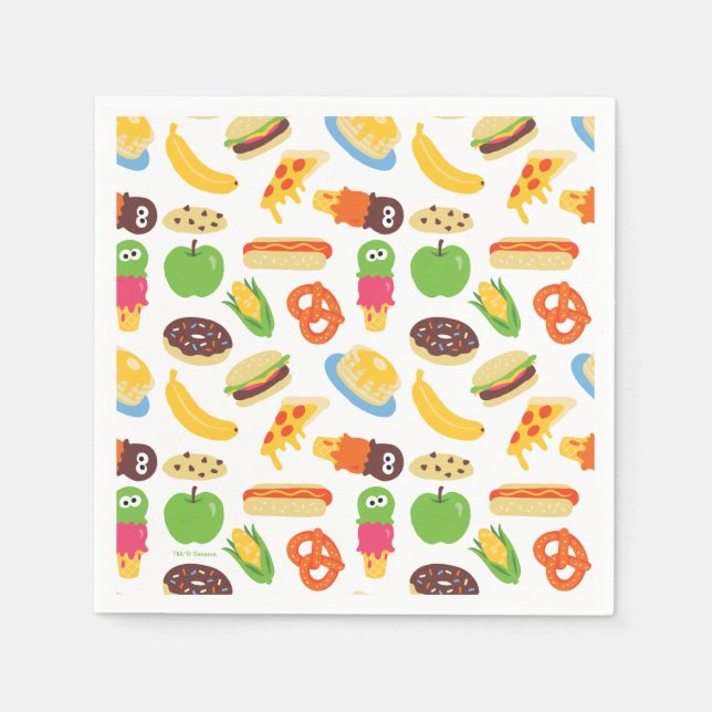 Servilleta De Papel Camión de foodias de café de Plaza Sésamo (Anverso)