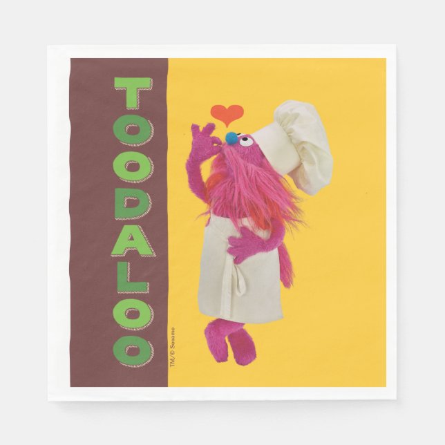 Servilleta De Papel Camión de foodie de Cookie Monster | Toodaloo (Anverso)