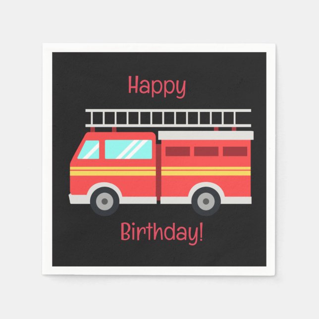 Servilleta De Papel Camión de fuego (Anverso)