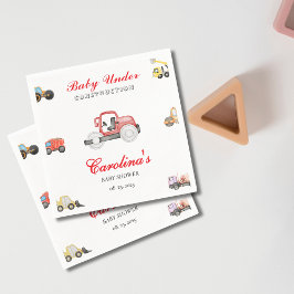 Servilleta De Papel Camión en construcción con ducha de bebé