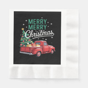 Servilleta De Papel Camión Feliz Navidad Familia Esencial