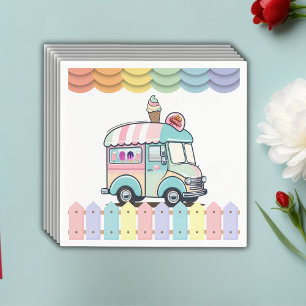 Servilleta De Papel Camión moderno con crema de hielo aspira Baby Show