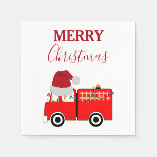 Servilleta De Papel Camión rojo de navidades