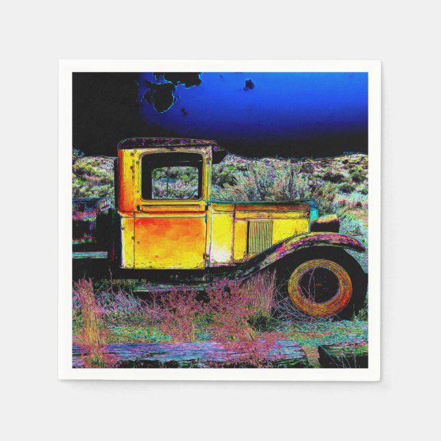 Servilleta De Papel Camión viejo (Anverso)