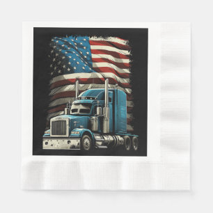 Servilleta De Papel Camionero Bandera Estadounidense Para Camión Patri