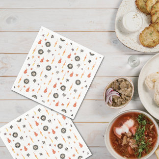 Servilleta De Papel Camiones Carreras Checkers Acuarela moderna Blanco