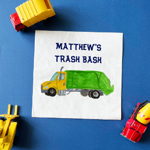 Servilleta De Papel Camiones de basura pintados niños personalizados