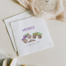 Servilleta De Papel Camiones de Monstruo Púrpura Bash Cumpleaños