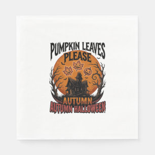 Servilleta De Papel Camisa de calabaza de otoño con hojas de otoño esp