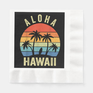Servilleta De Papel Camisa de la isla hawaiana Aloha Hawaii Playa de p