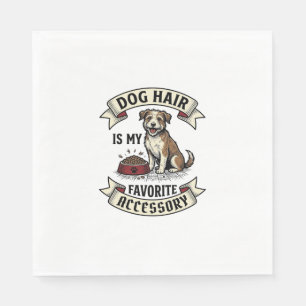 Servilleta De Papel Camisa de pelo de perro grabado vintage divertido
