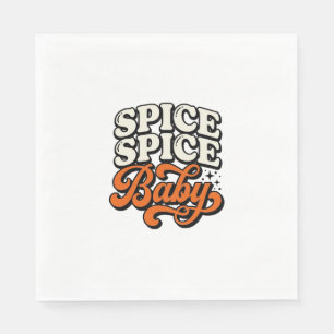 Servilleta De Papel Camisa de tipografía retro vintage Baby Spice Spic