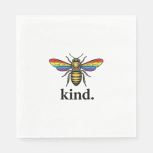 Servilleta De Papel Camisa Diseño Vintage Arcoíris Ala Abeja Amable (2