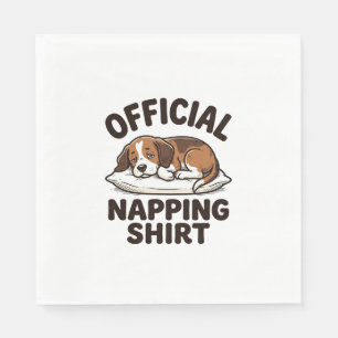 Servilleta De Papel Camisa Oficial para Dormir Perro Dormilón Diseño V