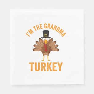 Servilleta De Papel Camisa turca Soy la abuela Turquía Thanksgivi