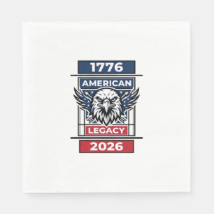 Servilleta De Papel Camiseta Águila Vintage 1776 2026 Tipografía Patri