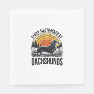Servilleta De Papel Camiseta Amante de Dachshund Fácilmente Desviado A