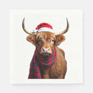Servilleta De Papel Camiseta Boho Navidad Navidad Vaca de las Tierras 