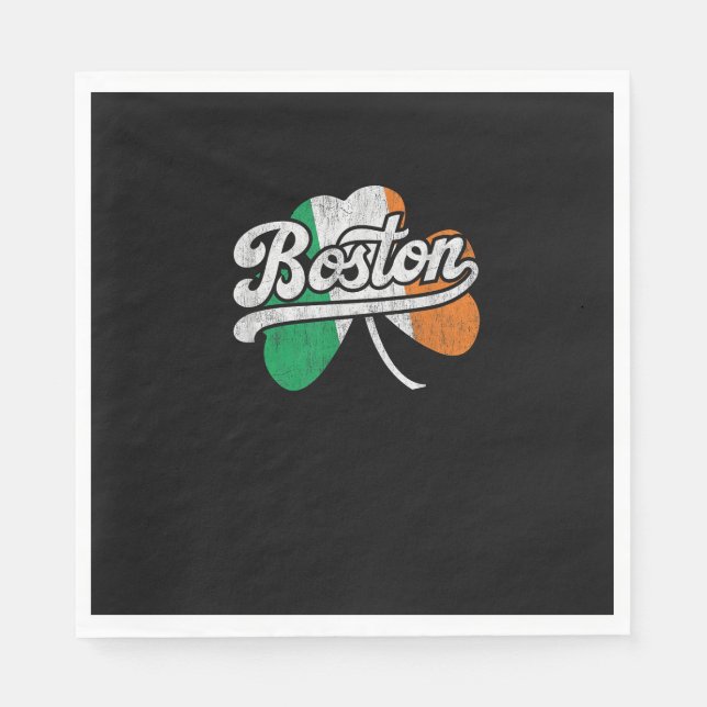 Servilleta De Papel Camiseta Boston Irlandesa Camiseta (Anverso)