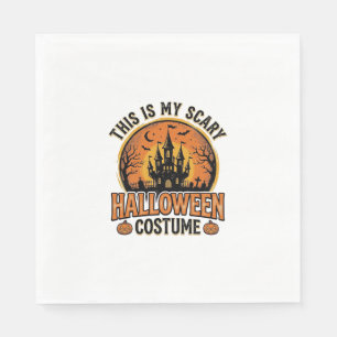 Servilleta De Papel Camiseta Castillo Embrujado Disfraz Halloween Vint
