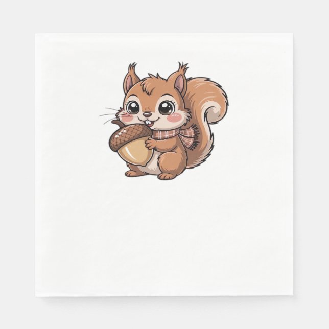 Servilleta De Papel camiseta clásica de ardilla otoñal (Anverso)