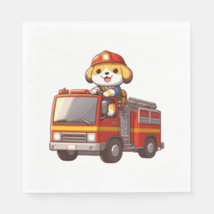 Servilleta De Papel Camiseta clásica para bomberos de perros (1)