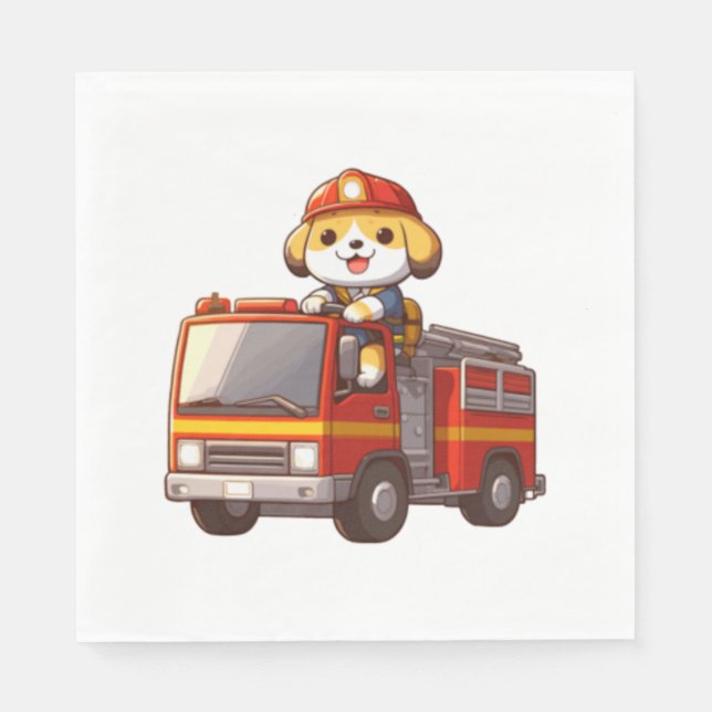 Servilleta De Papel Camiseta clásica para bomberos de perros (1) (Anverso)