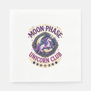 Servilleta De Papel Camiseta Comercial Unicornio Fase Lunar Unicornio