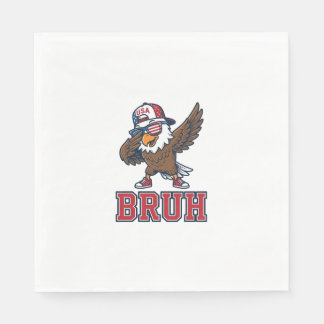 Servilleta De Papel Camiseta con grabado vintage del águila patriótica