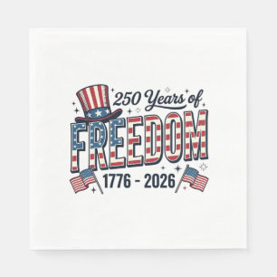 Servilleta De Papel Camiseta Conmemorativa Patriótica 250 Años de Libe