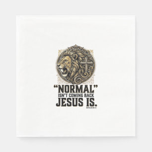Servilleta De Papel Camiseta Cristiana Cruz León Jesús Está Volviendo