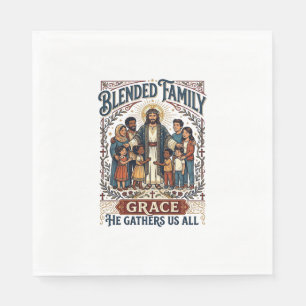 Servilleta De Papel Camiseta Cristiana de Familia Mixta de Jesús