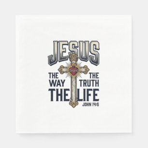 Servilleta De Papel Camiseta Cristiana Jesús El Camino La Verdad La Vi