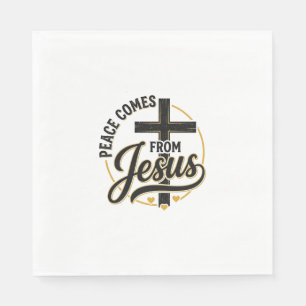 Servilleta De Papel Camiseta Cruz Cristiana Jesús Es La Paz