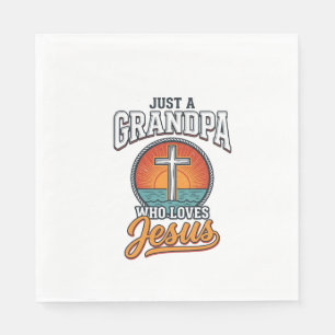 Servilleta De Papel Camiseta Cruz Vintage Solo Un Abuelo Que Ama A Jes