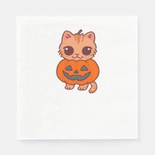 Servilleta De Papel Camiseta Cute Halloween Cat T-Shirt - Dos gatos Ka