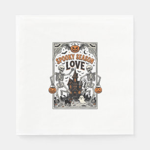Servilleta De Papel Camiseta de amor de la temporada espeluznante del