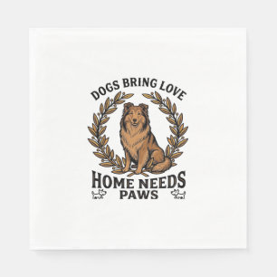Servilleta De Papel Camiseta de amor de perro grabado vintage diseño d
