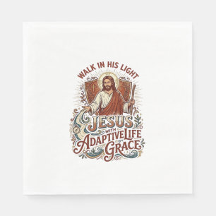 Servilleta De Papel Camiseta de ánimo discapacidad Jesús Inspiración