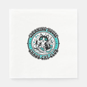 Servilleta De Papel Camiseta de Arte para Amantes de Gatos y Caos en l