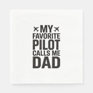 Servilleta De Papel Camiseta de Avión Vintage Mi Piloto Favorito Me Ll