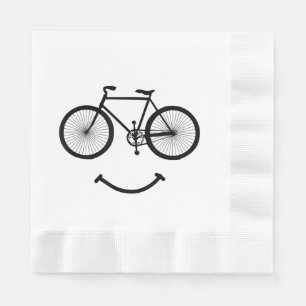 Servilleta De Papel Camiseta de bicicleta y sonrisa Camiseta de bicicl