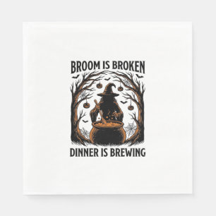 Servilleta De Papel Camiseta de bruja cocinando Diseño divertido de ca