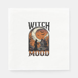 Servilleta De Papel Camiseta de Bruja de Halloween Diseño Antiguo de L