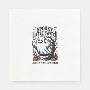 Servilleta De Papel Camiseta de Bruja de Halloween Diseño de Humor de 