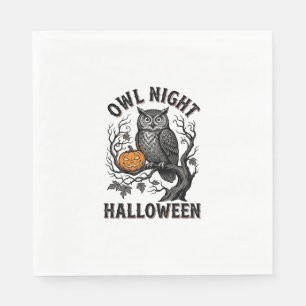 Servilleta De Papel Camiseta de búho de Halloween Diseño de pájaro esp