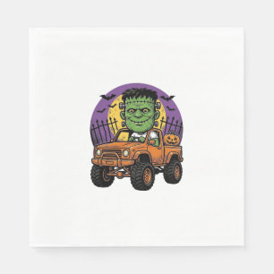 Servilleta De Papel Camiseta de calabaza de camión monstruo de Hallowe