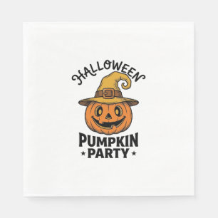 Servilleta De Papel Camiseta de calabaza de Halloween sombrero de bruj