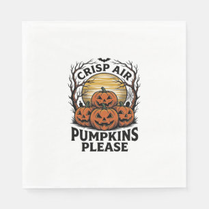 Servilleta De Papel Camiseta de calabaza espeluznante grabado vintage 