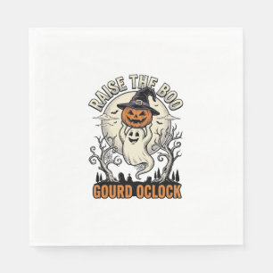 Servilleta De Papel Camiseta de calabaza fantasma grabado vintage de H